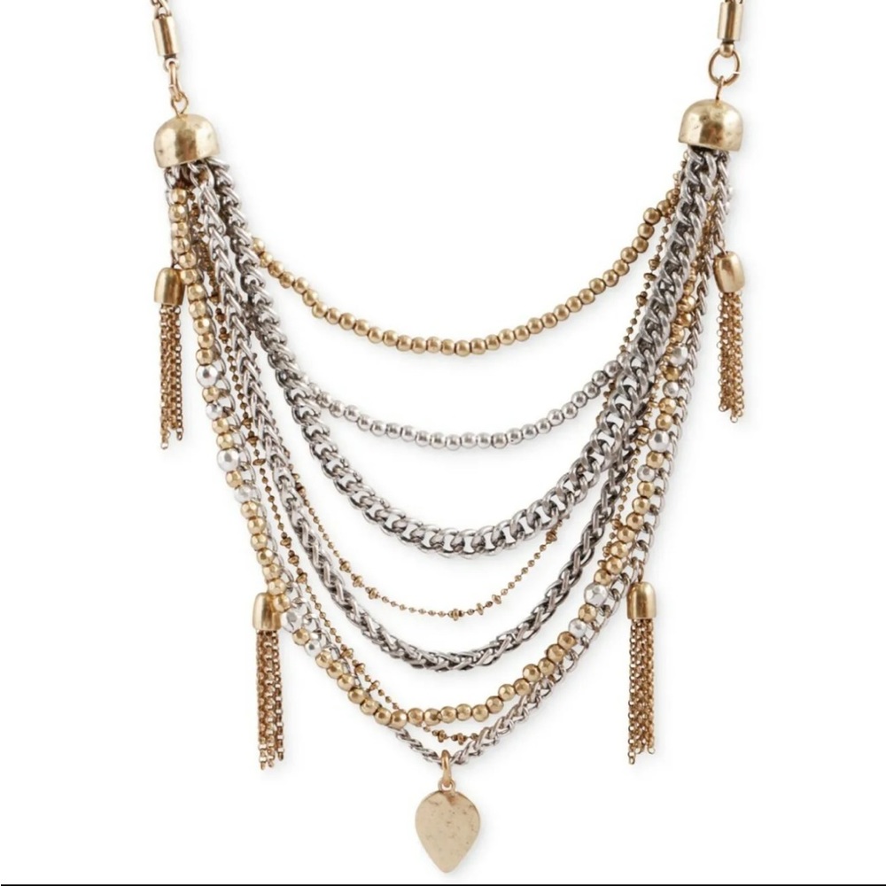 Lucky brand silver and gold necklace NWT
